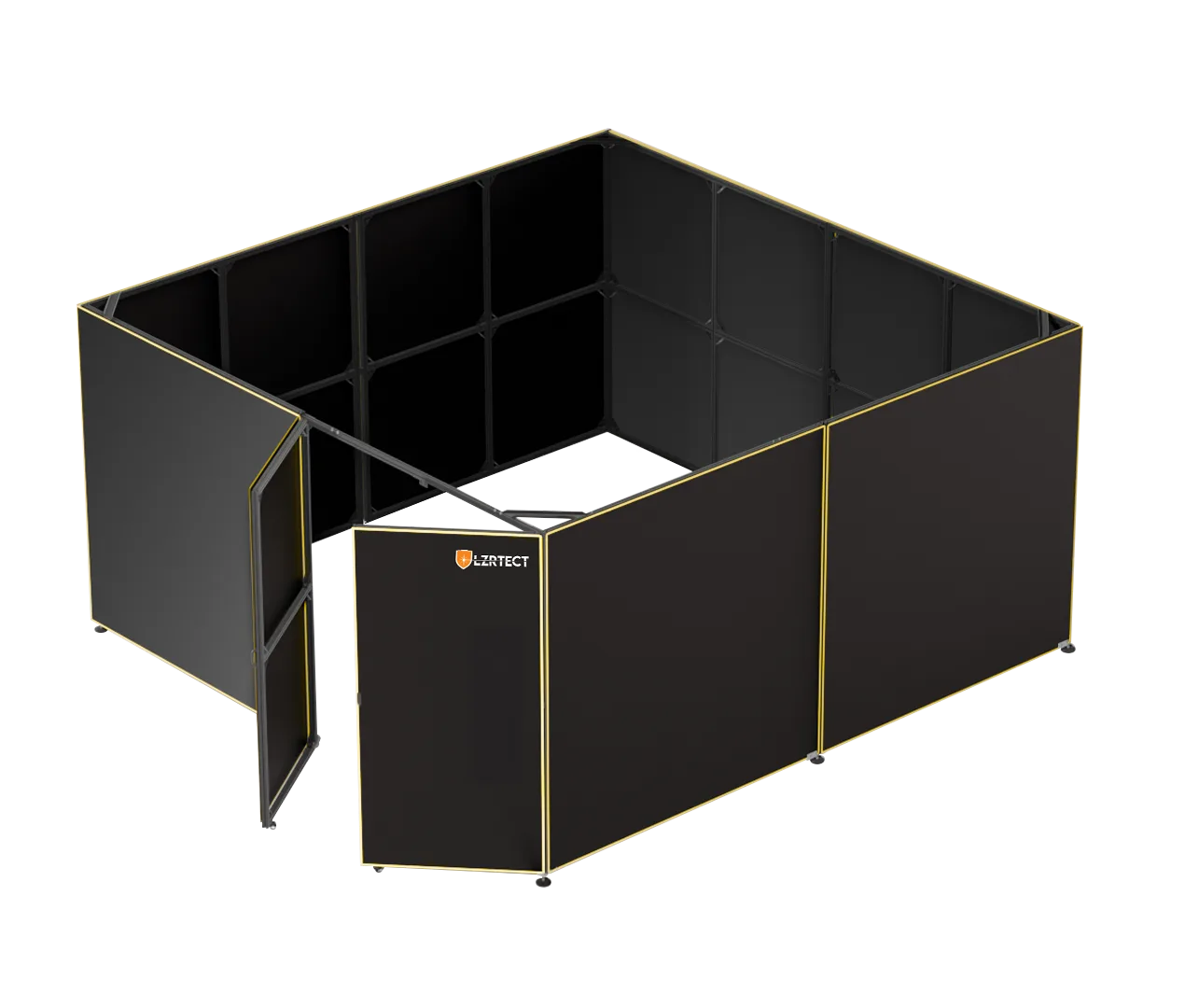 A 16x16 laser welding enclosure.